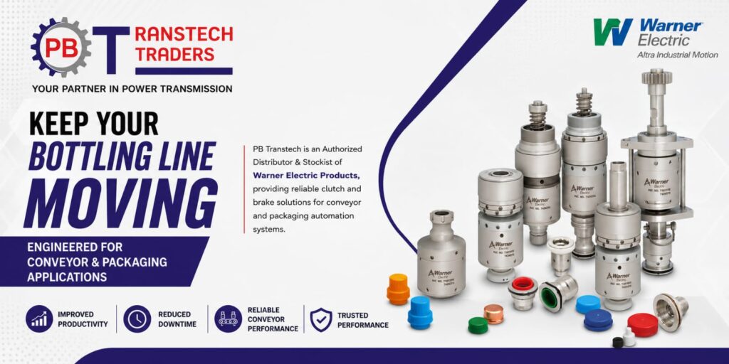 Bottling line clutch and brakes Kenya - Warner Electric authorized distributor P.B. Transtech